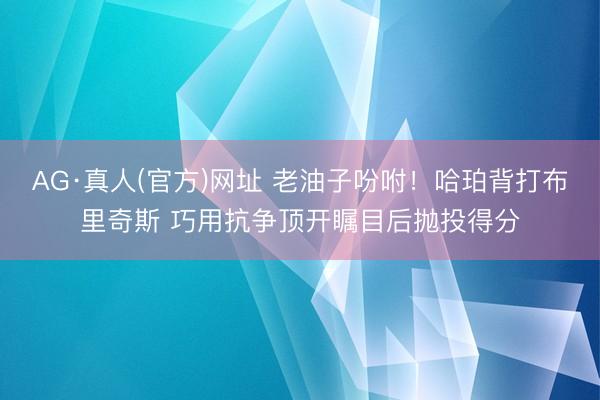 AG·真人(官方)网址 老油子吩咐！哈珀背打布里奇斯 巧用抗争顶开瞩目后抛投得分