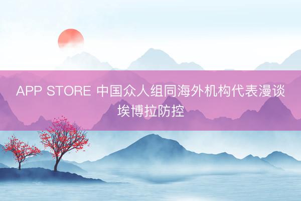 APP STORE 中国众人组同海外机构代表漫谈埃博拉防控