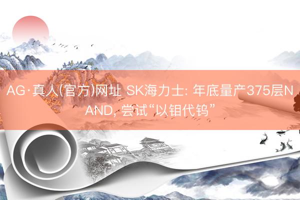 AG·真人(官方)网址 SK海力士: 年底量产375层NAND， 尝试“以钼代钨”