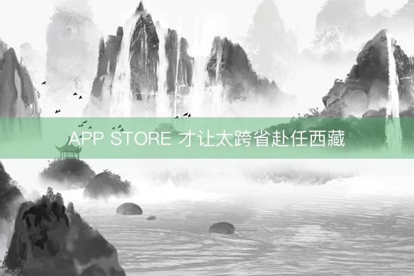 APP STORE 才让太跨省赴任西藏