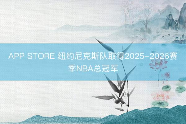 APP STORE 纽约尼克斯队取得2025-2026赛季NBA总冠军